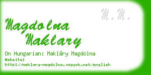 magdolna maklary business card