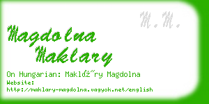 magdolna maklary business card